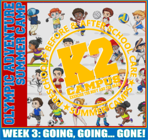 A poster for the olympic adventure summer camp