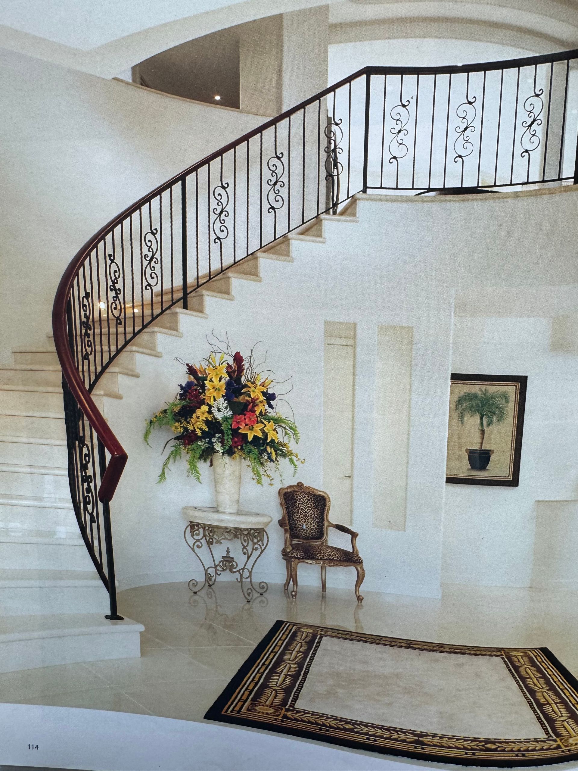 Elegant staircase with black railing — Metaltrendz in Kunda Park, QLD
