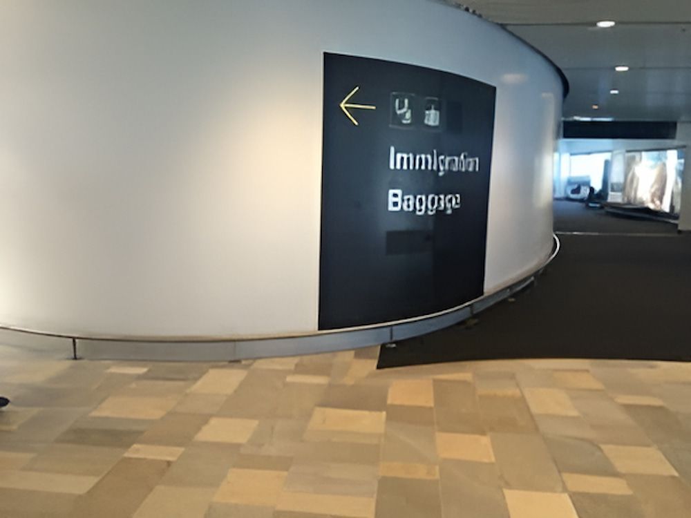 A Sign That Says Immigration Baggage on It — Metaltrendz in Kunda Park, QLD