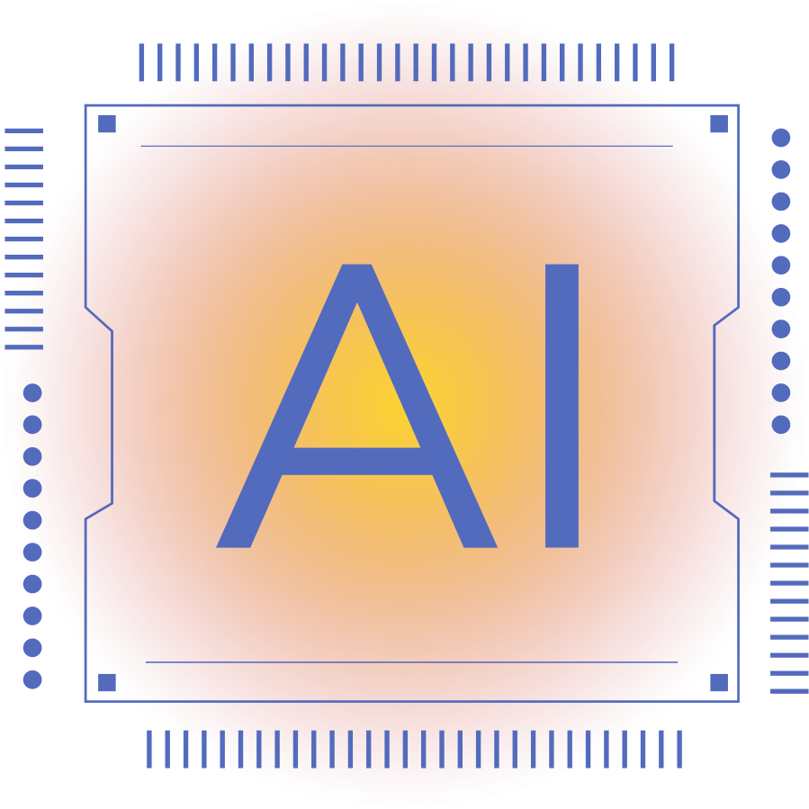 The word ai is written in blue on a yellow background.