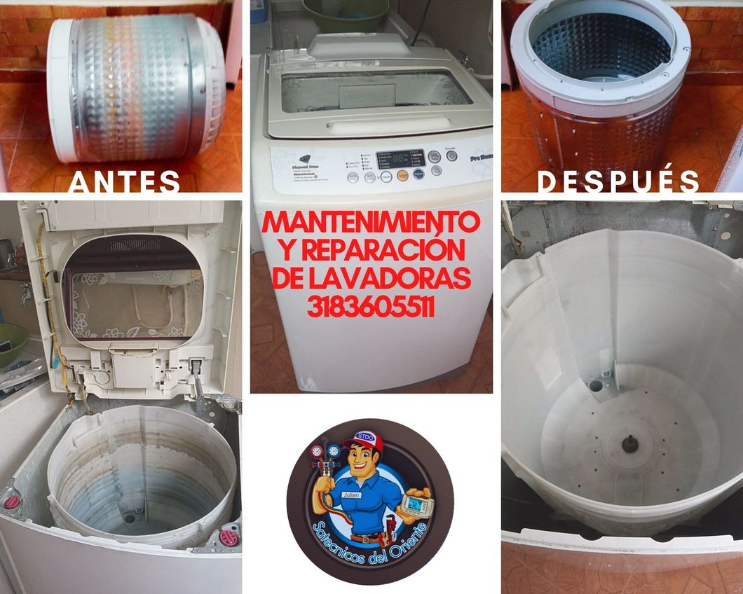 antes y después lavadora