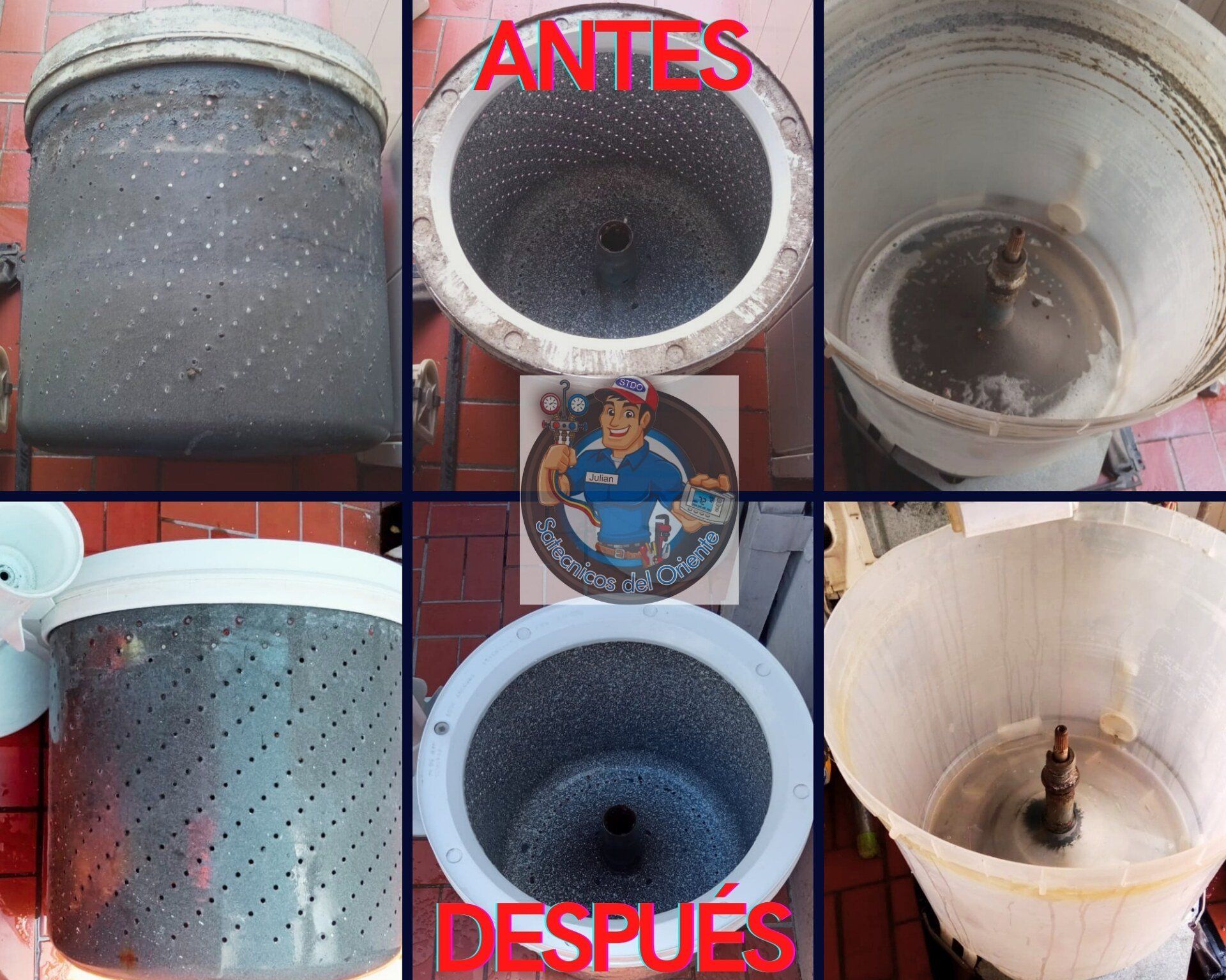 antes y después lavadora