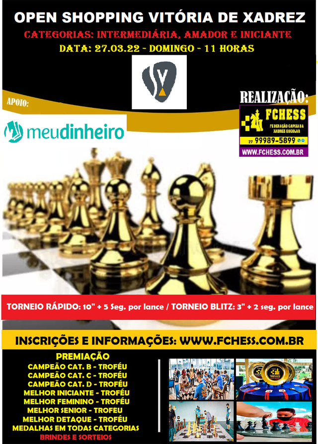 1° Torneio Municipal Escolar de Xadrez – Prefeitura Municipal de Cruz do  Espírito Santo