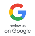 Google logo with “review us on Google” text