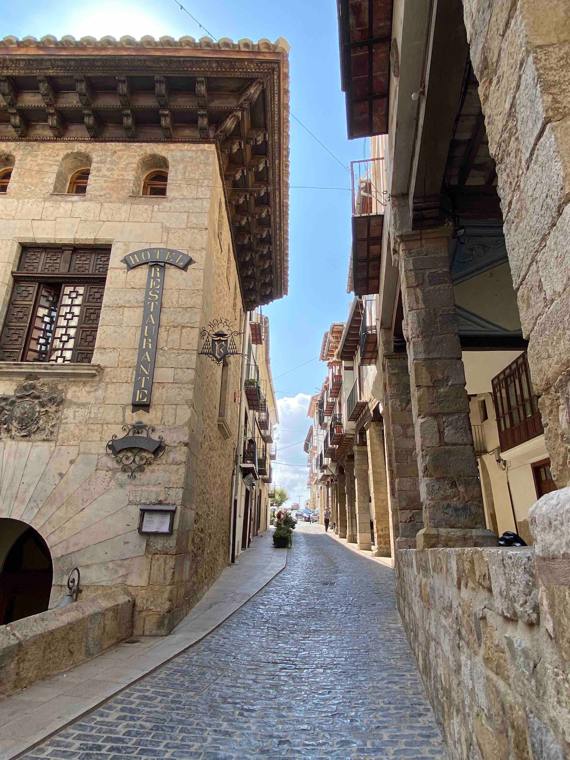 Street scene from Morella near Casa de Olivos