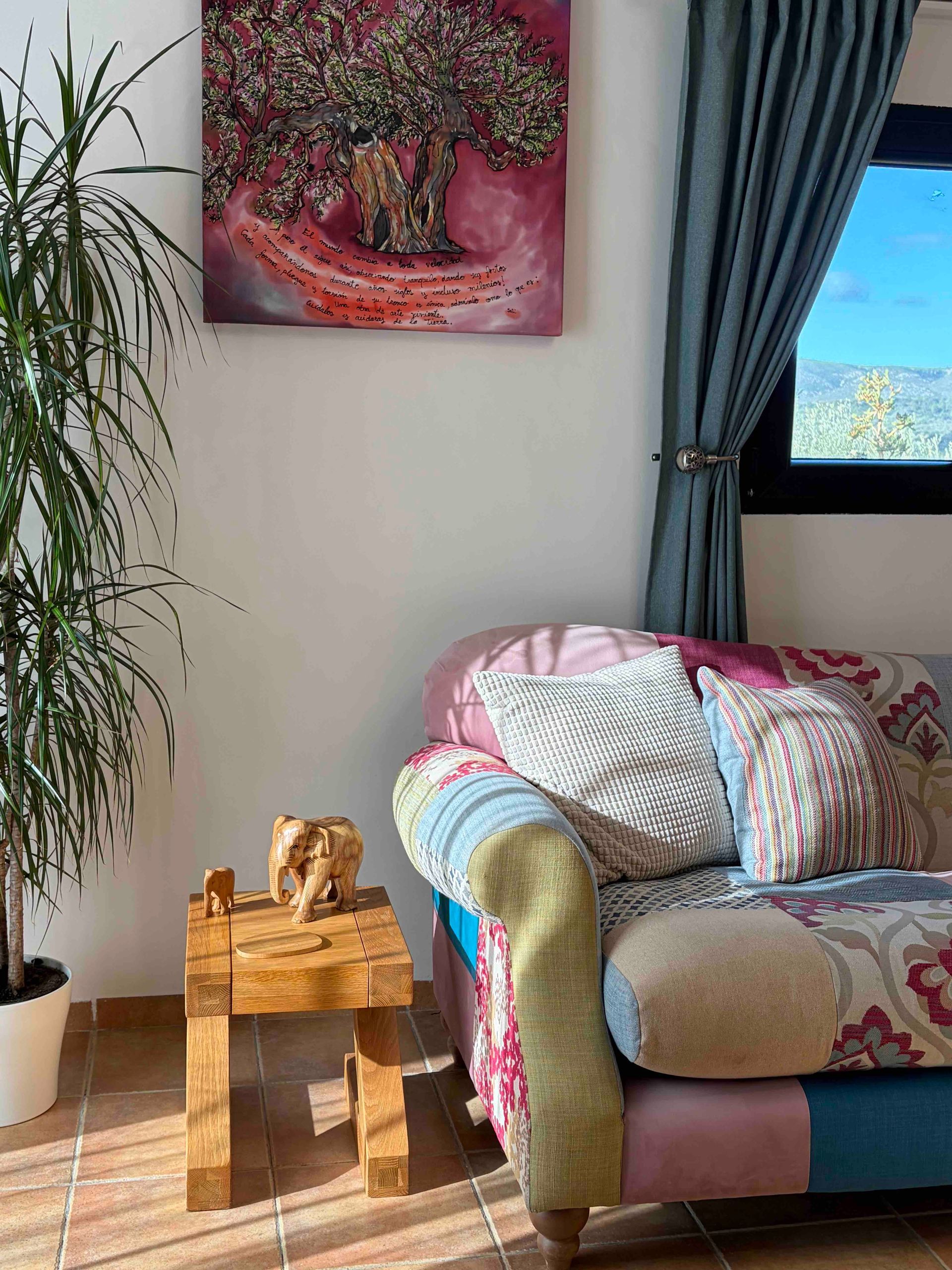 Stunning lounge area at Casa de Olivos near vinaros