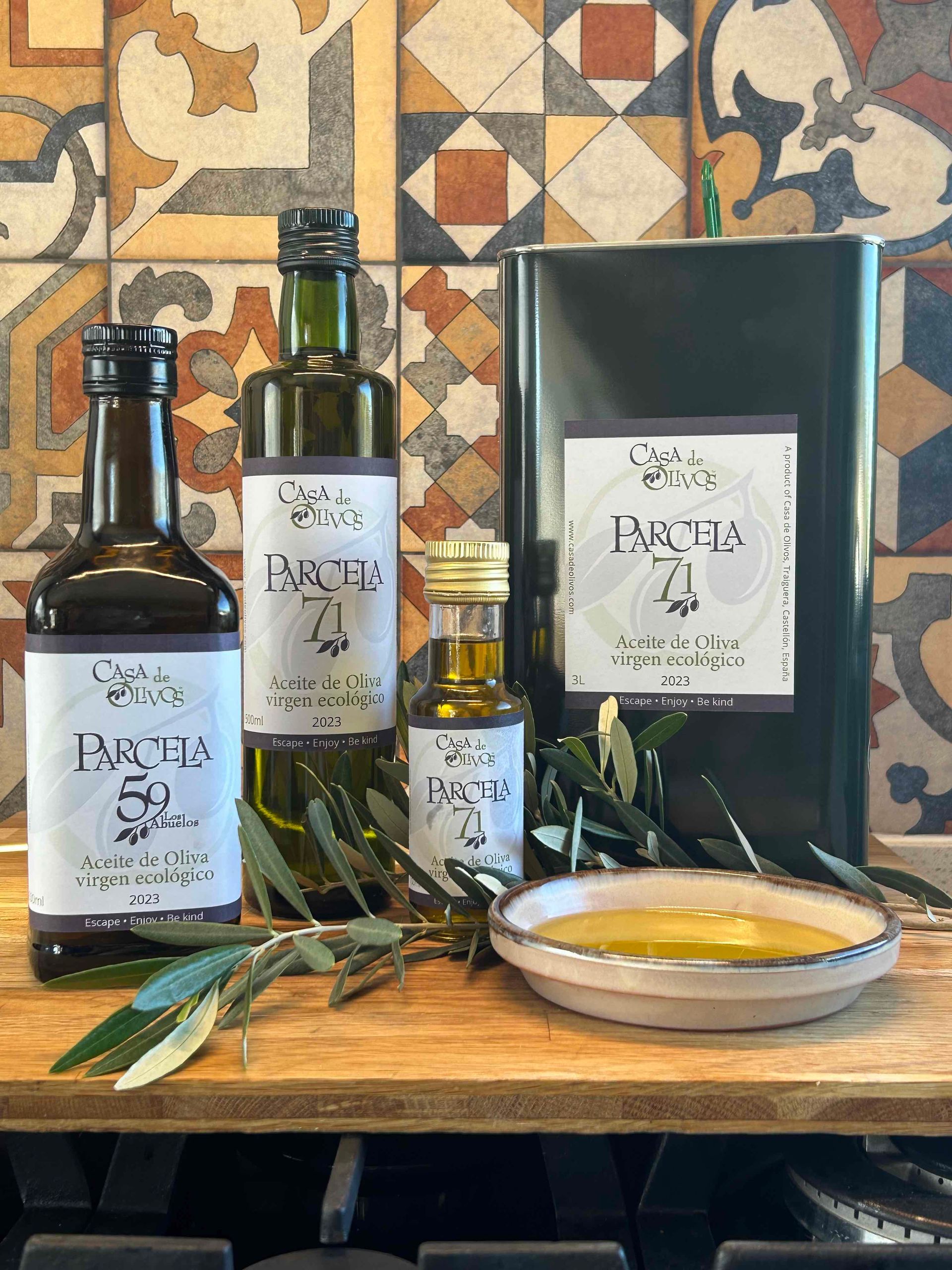 Casa de Olivos olive oil in bottles