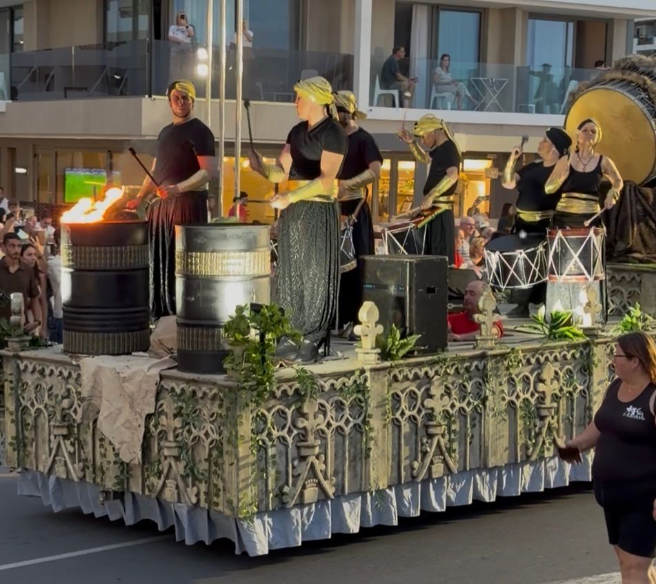Palm tree lined Vinaros beach Costa Del Azahar near Casa de Olivos
