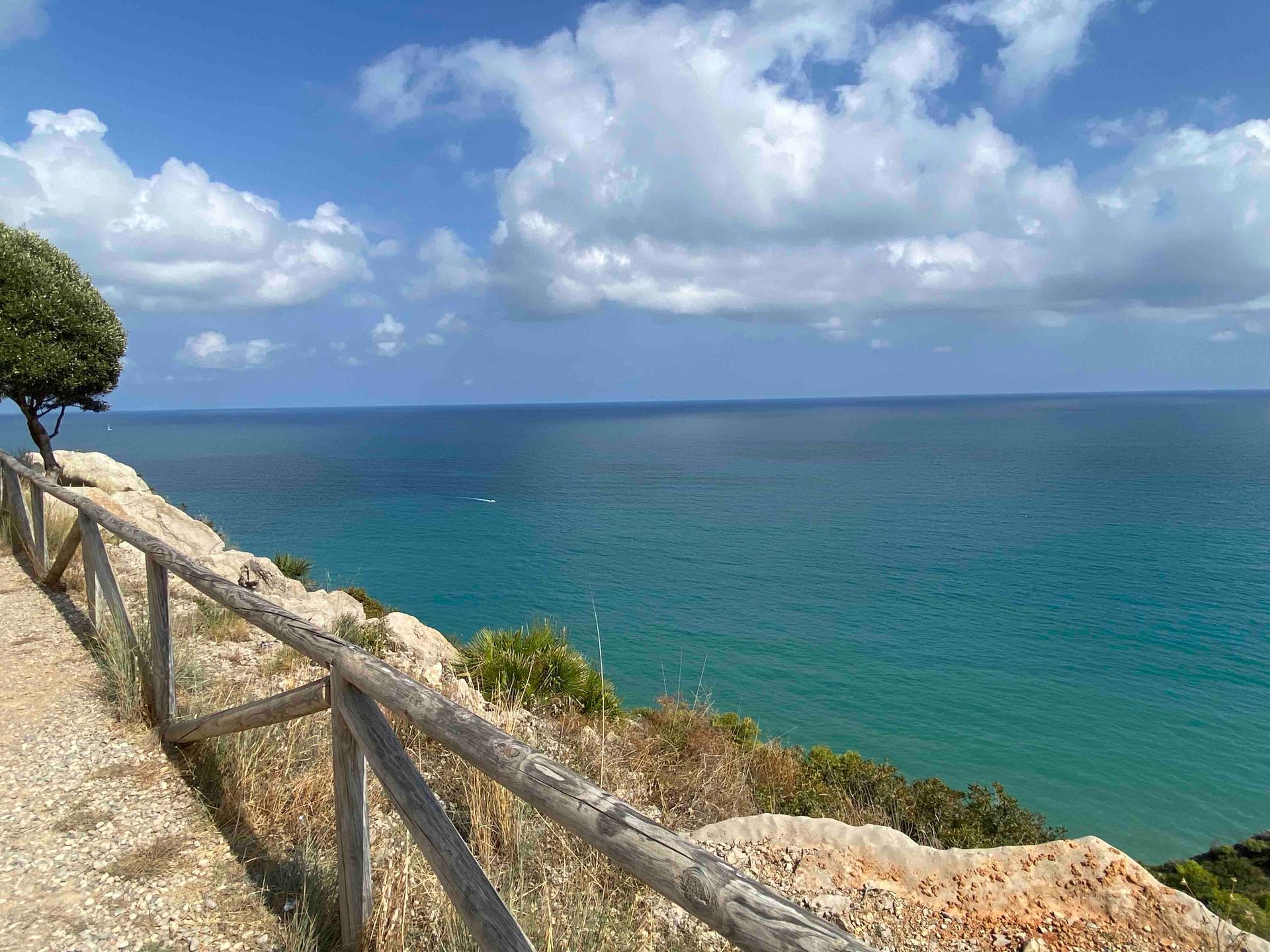 Natural parc Serra d'Irta view of the sea near Casa de Olivos