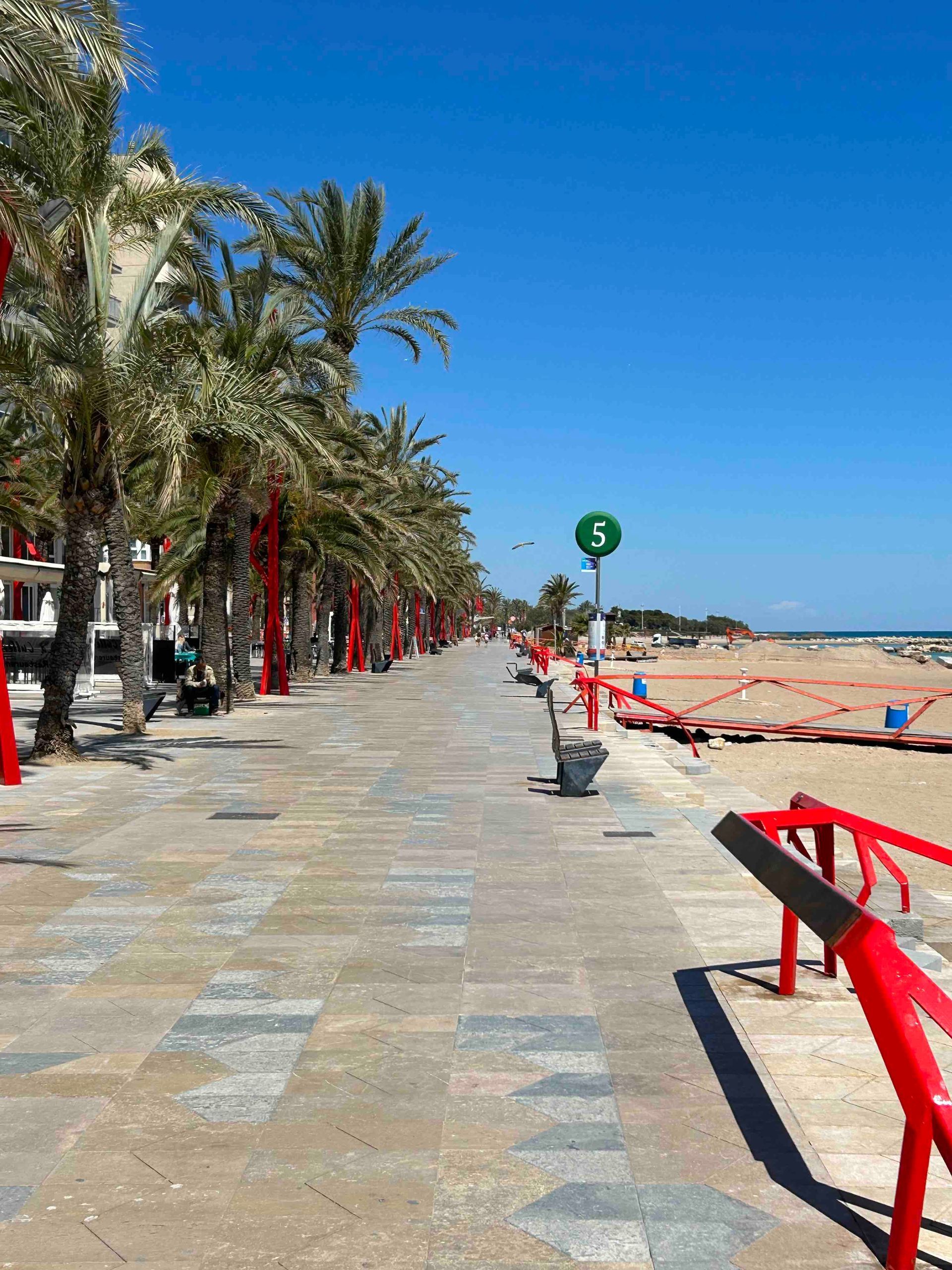 Vinros beach from promenade near Casa de Olivos