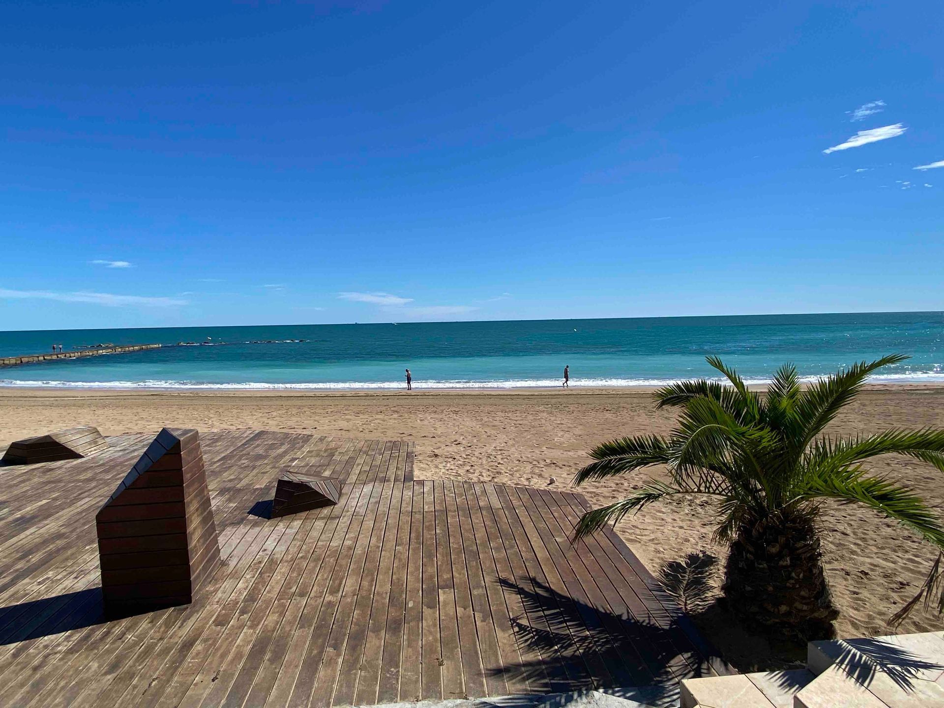 Beautiful expanse of Vinaros beach Costa Del Azahar near Casa de Olivos