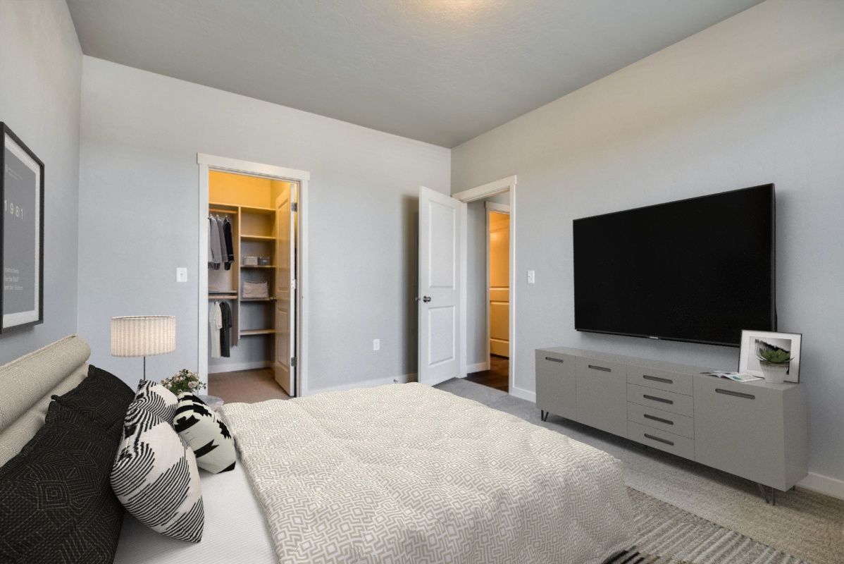 Interior photo of a modern bedroom