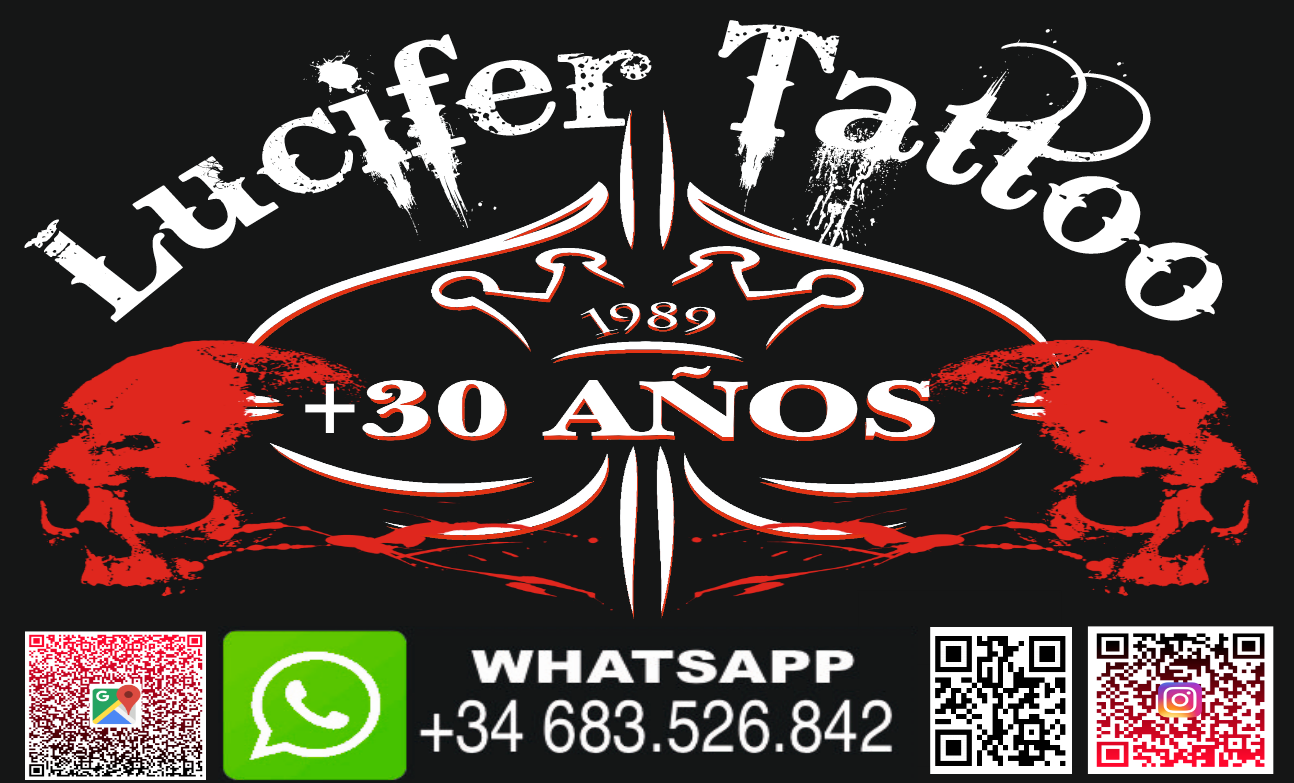 A logo for a tattoo studio called lucifer tattoo