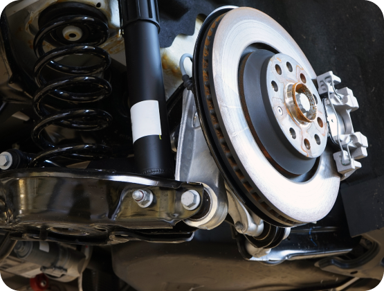 Car suspension and brake system components, including a rotor, caliper, and shock absorber | Hornick's Diesel & Auto Repair