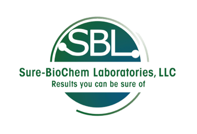 A logo for sure-biochem laboratories llc