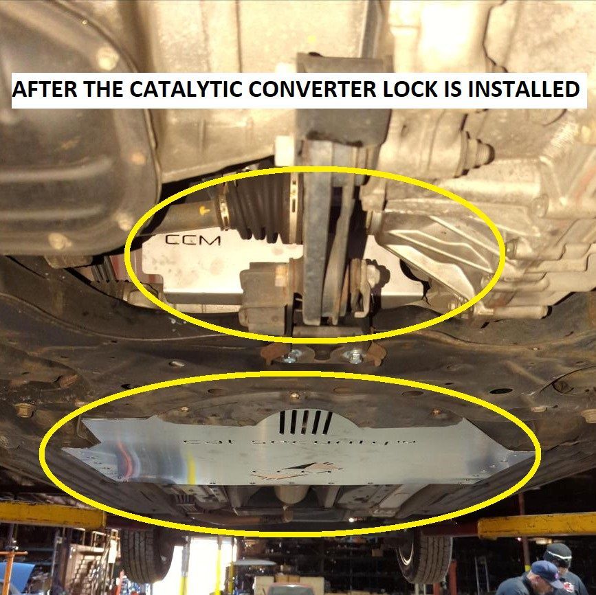 Catalytic converter lock is installed | TLS Motorworks