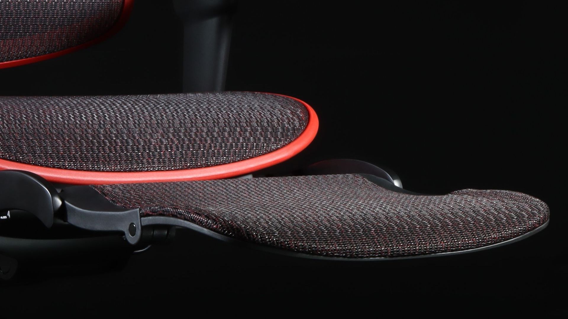 Close up of the Ergohuman Ultra gaming chair legrest folded out