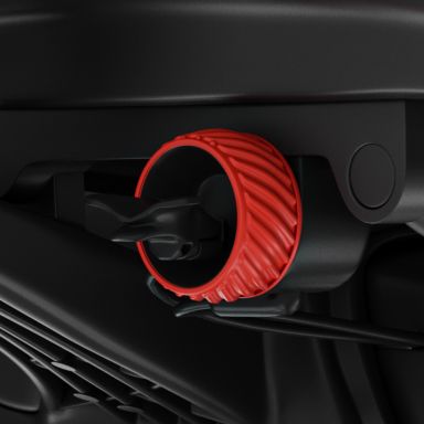 Close up of the patented single lever