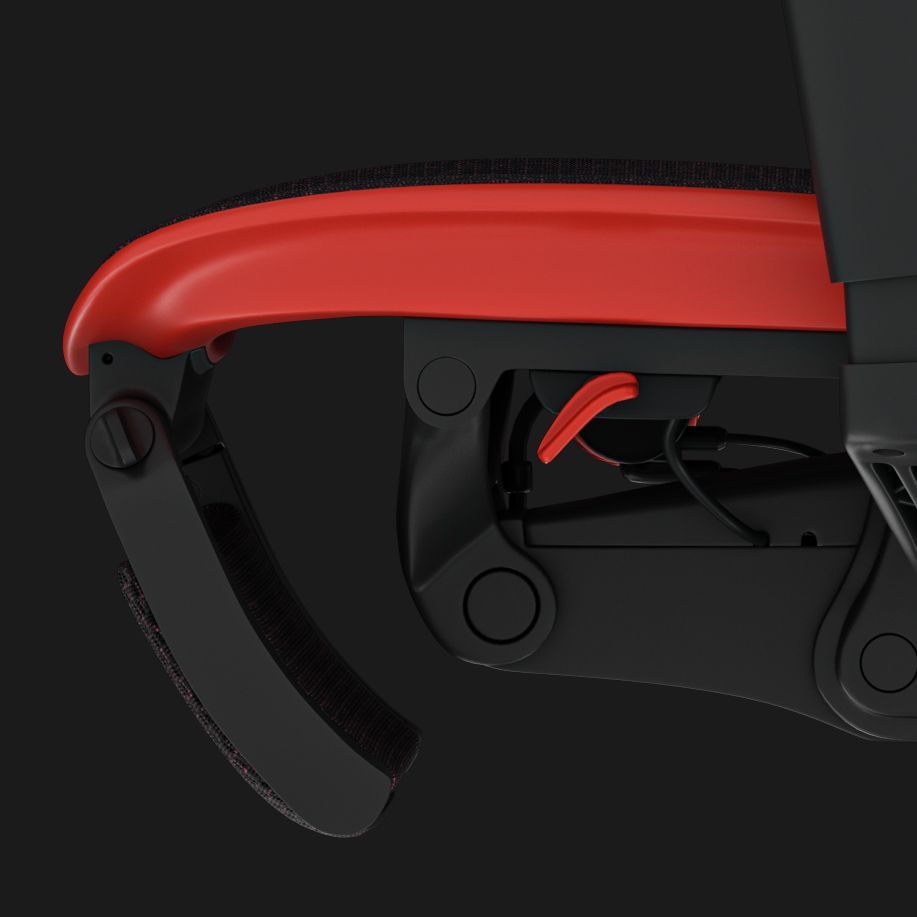 Profile view of the waterfall seat front on the white Enjoy Ultra