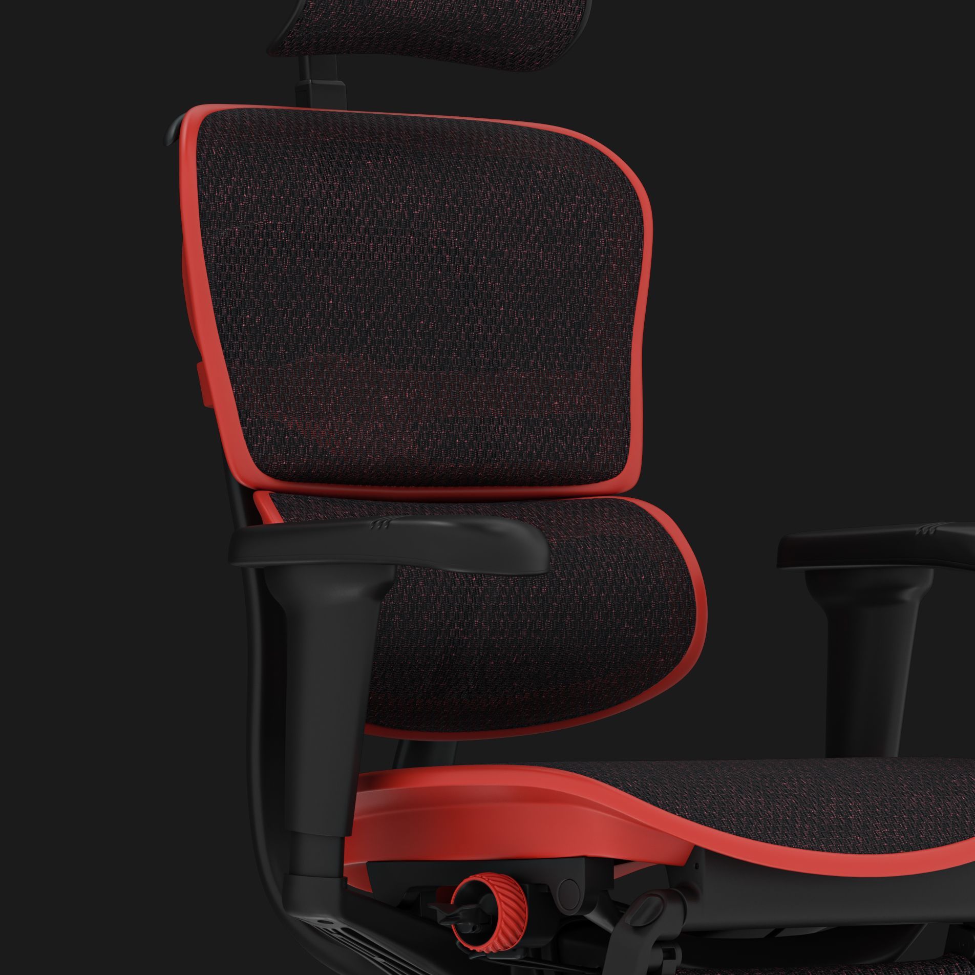 Showcasing the body of the chair, showing the free-float or lockable back