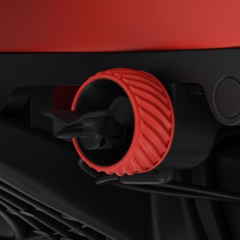 Close up of the patented single lever