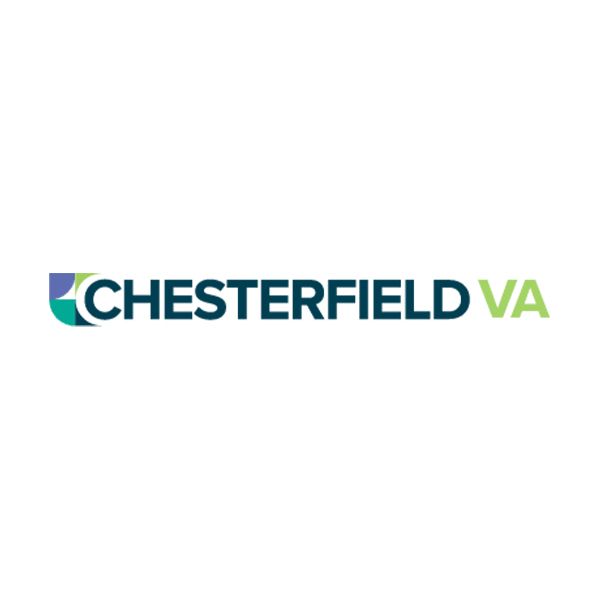 Chesterfield VA logo: blue-green stylized 