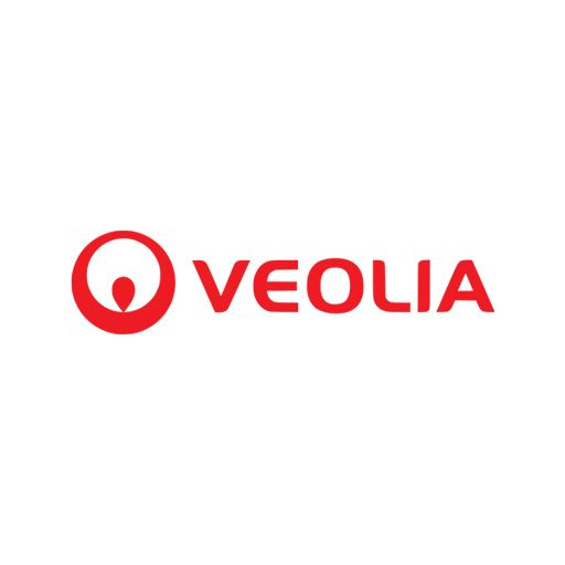 Red Veolia logo with a stylized drop shape and the company name.