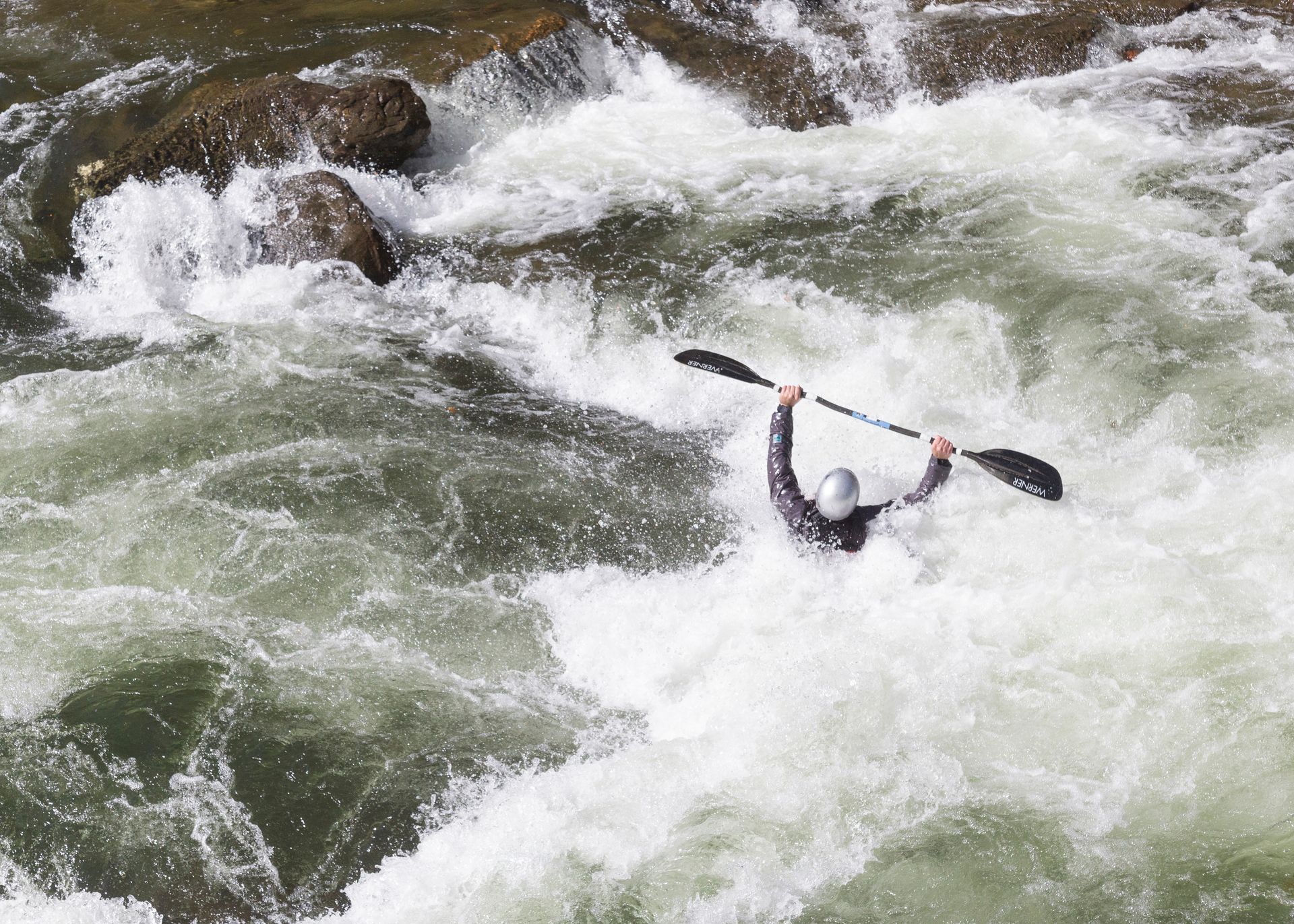 kayaker in white water