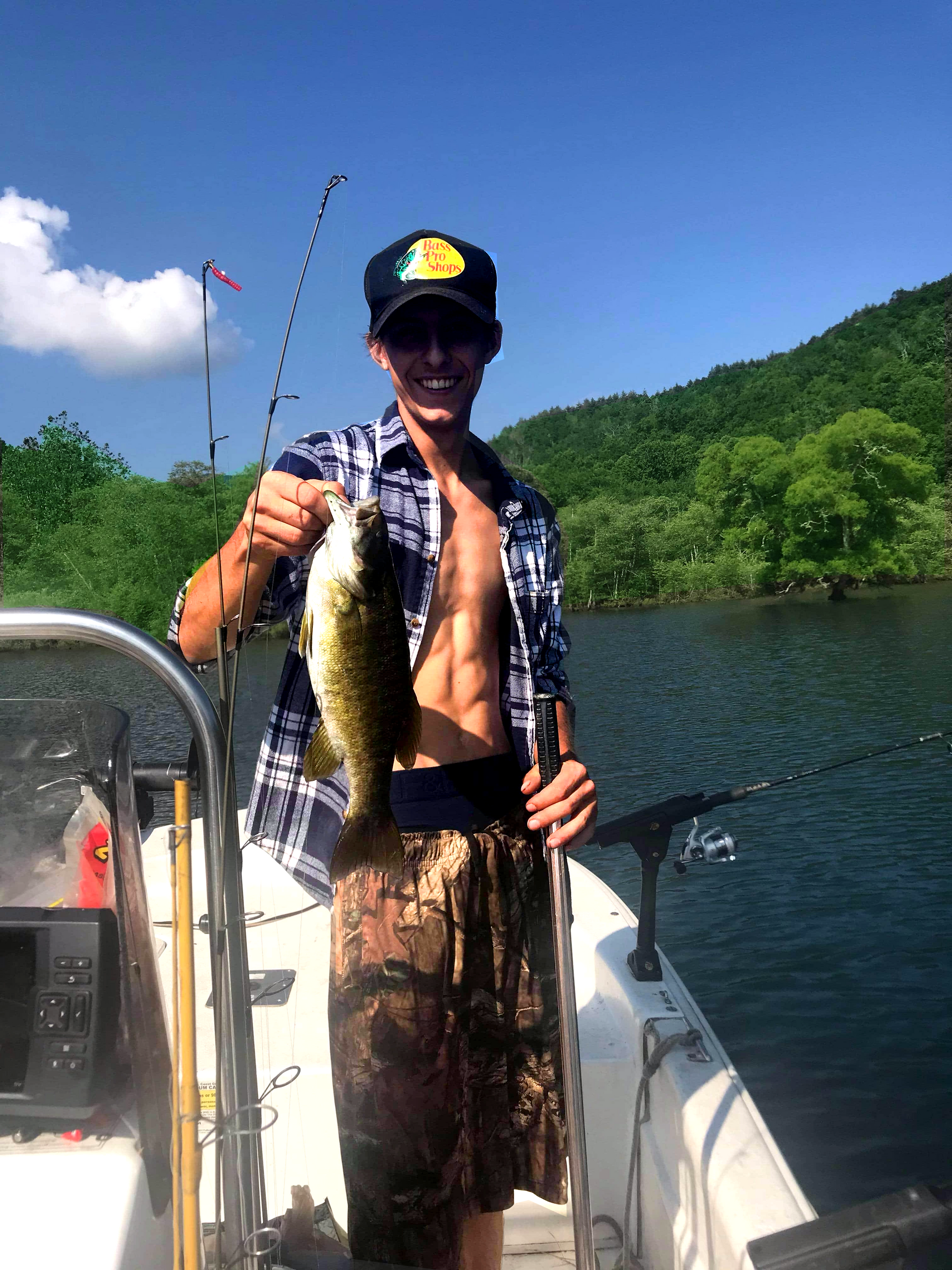 Man fishing Nantahala Lake
