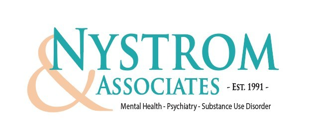 A logo for nystrom associates mental health psychiatry substance use disorder