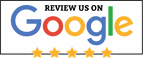 A google logo that says `` review us on google ''