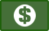 A dollar sign in a white circle on a green background.