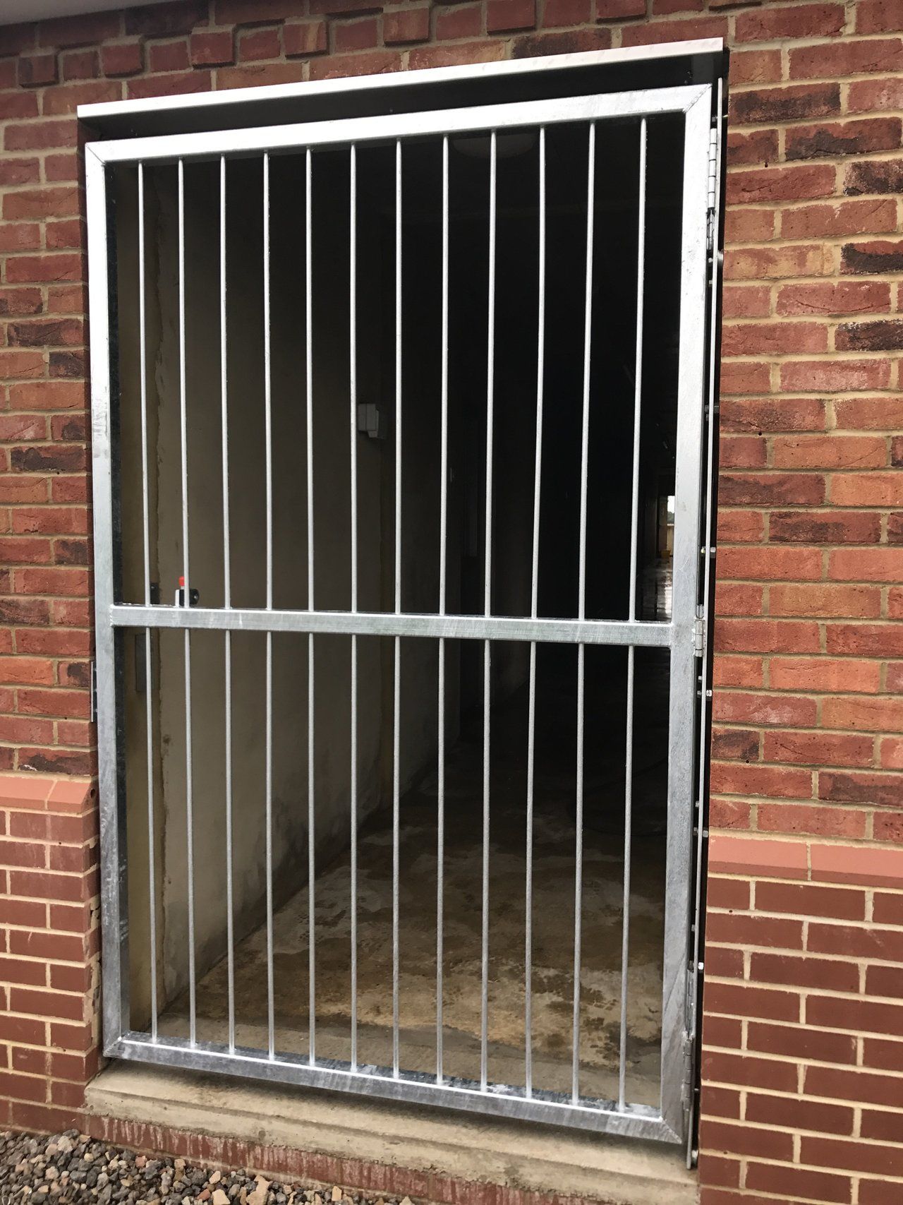 Large galvanised gate