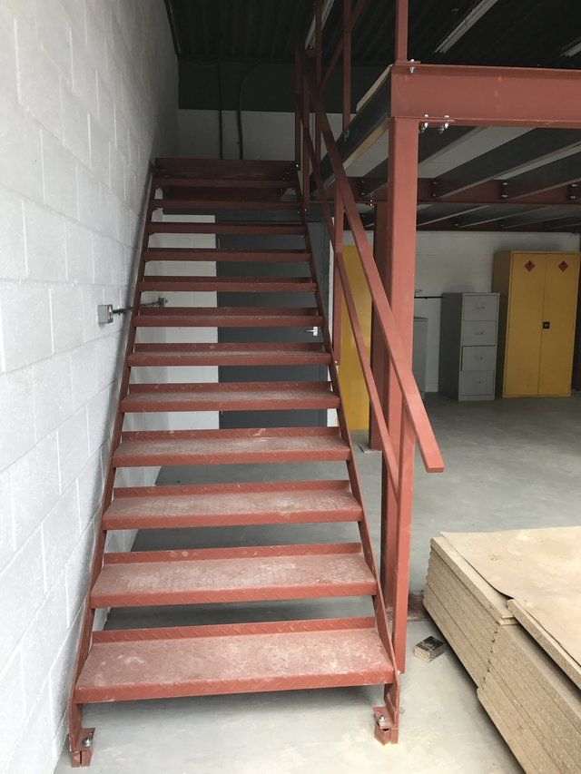 Access stairs to Mezz floor