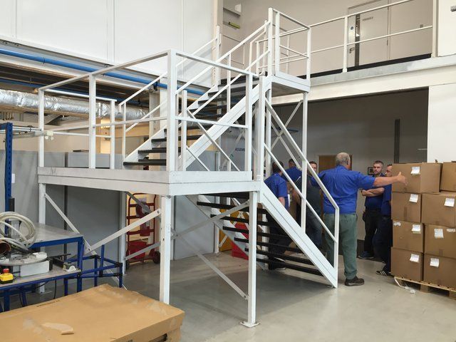Internal staircase in Oxford factory