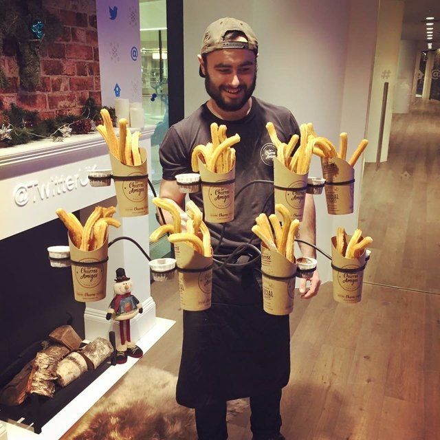 Serving machine in action at Twitter HQ