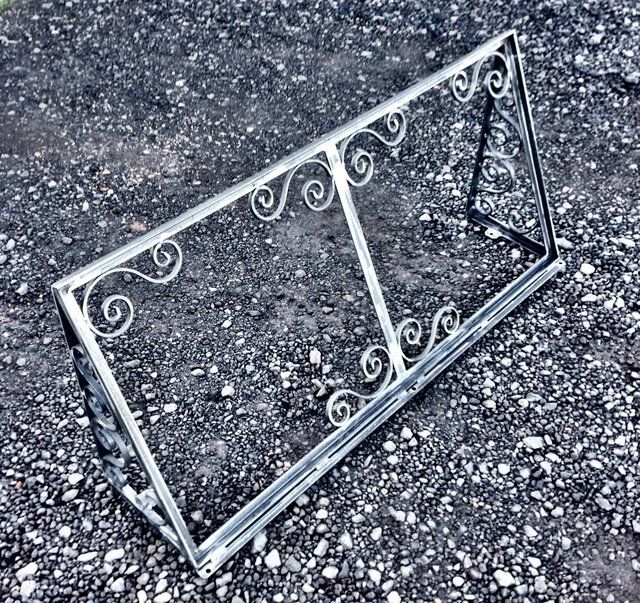 Glass and steel porch roof