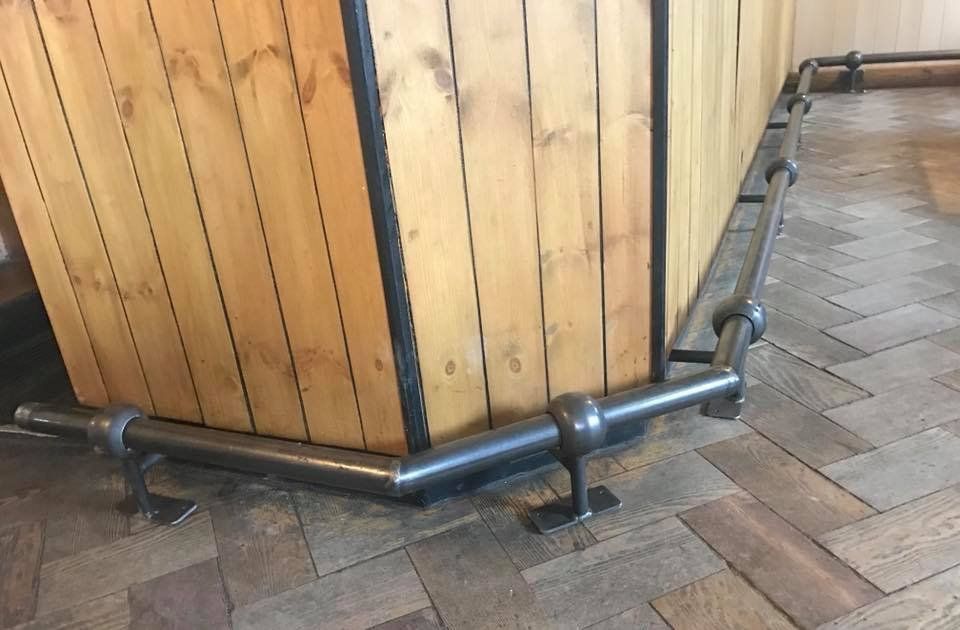 Foot rest in a local pub