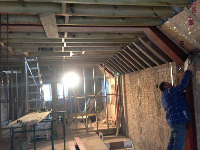 Mansard steel work to large loft conversion