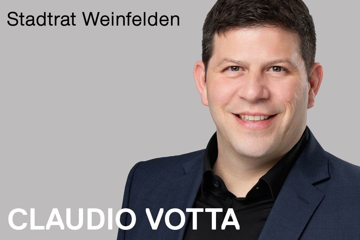 Claudio Votta in den Stadtrat Weinfelden - Vorderseite Wahlflyer 
