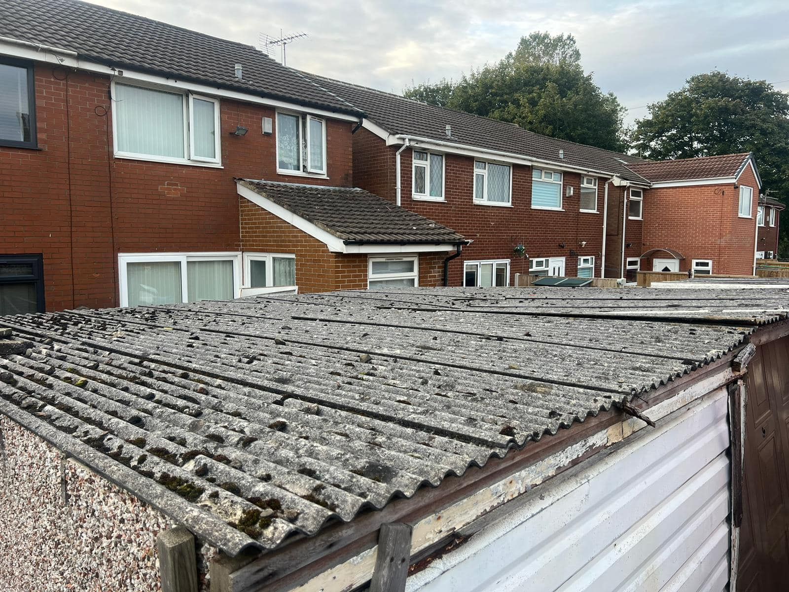 Asbestos Garage Roof Removal - Before