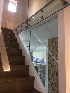 Glass and stainless steel