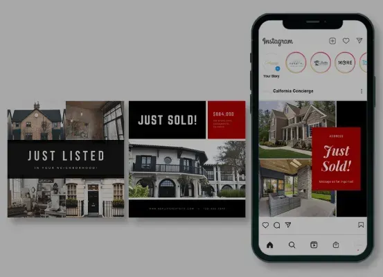 A phone with a just sold advertisement on it