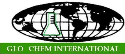 Glo-Chem International Logo of Glo Chem International: globe, beaker, green and black.