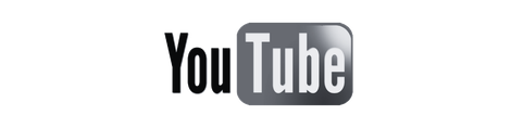 A youtube logo on a white background
