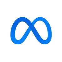 A blue infinity symbol on a white background.