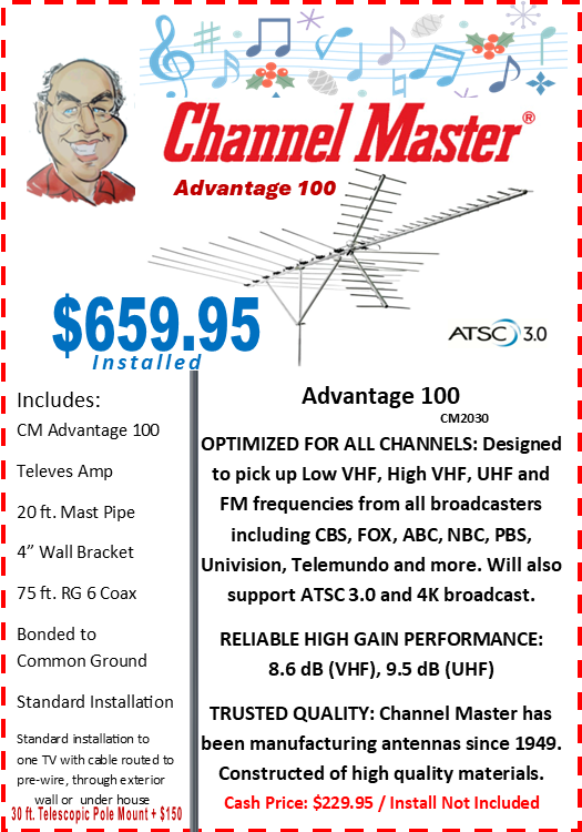 Channel Master Advantage 100 Installed