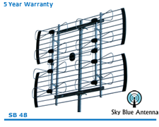 Sky Blue SB48 Deep Fringe High Band VHF/UHF 8 Bay Antenna 