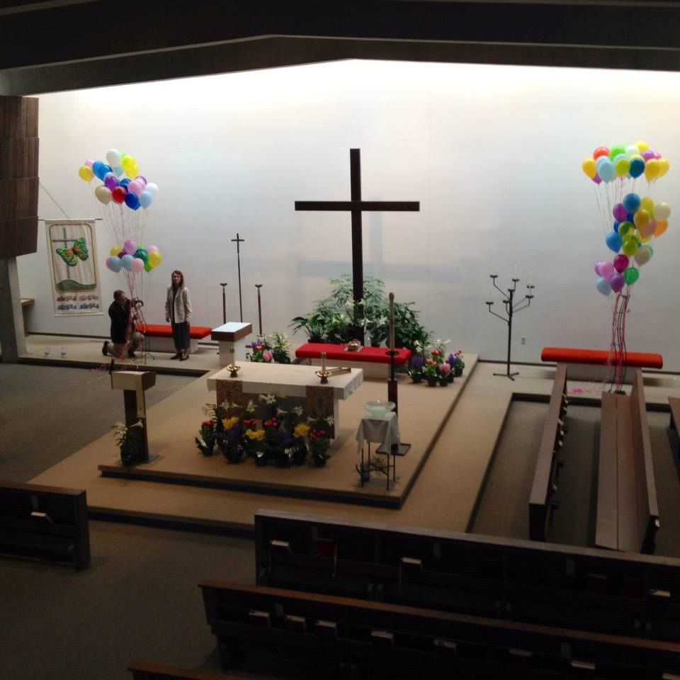 Altar in A Church Decorated with Flowers — Amherst, MA — Immanuel Lutheran Church