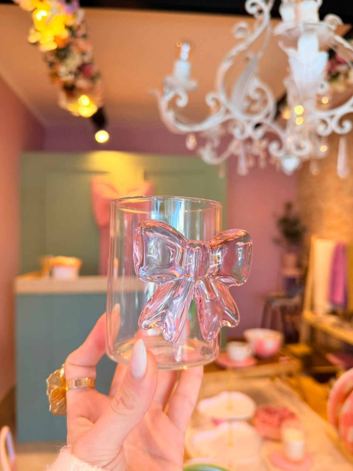 Vaso vidrio lazo